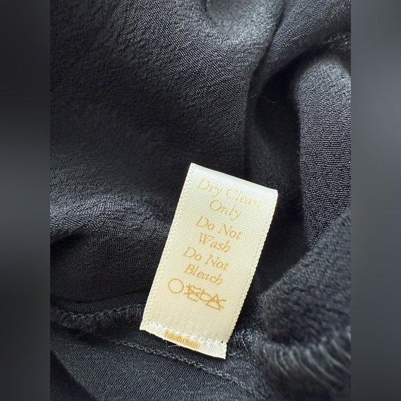 Christy Dawn Scarlet Dress Small black crepe deadstock short sleeve maxi - Picture 7 of 7